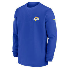 Los Angeles Rams 2023 Sideline Throwback Heavy Brushed Waffle Long Sleeve Top | NFL Near me
