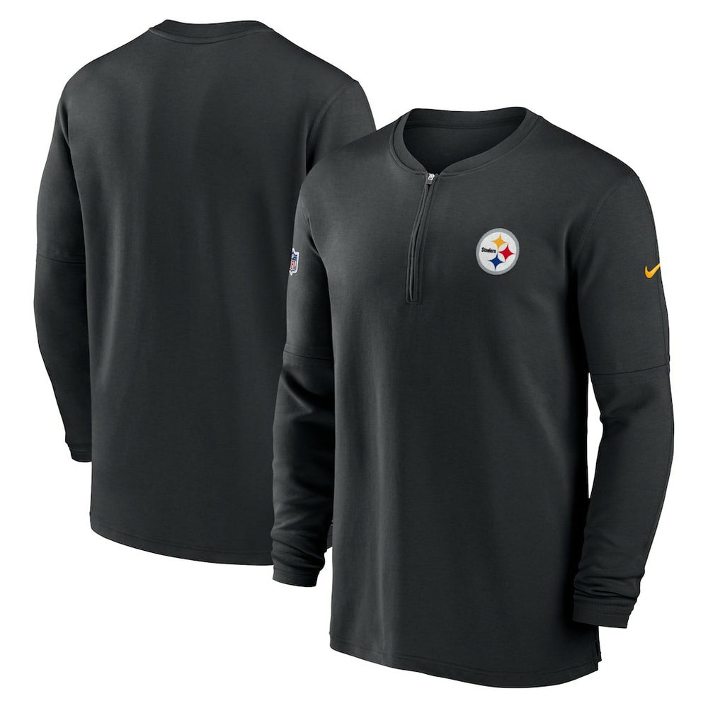 Pittsburgh Steelers 2023 Sideline Performance Long Sleeve Tri-Blend Quarter-Zip Top | NFL New