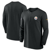 Pittsburgh Steelers 2023 Sideline Performance Long Sleeve Tri-Blend Quarter-Zip Top | NFL New