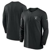 Las Vegas Raiders 2023 Sideline Performance Long Sleeve Tri-Blend Quarter-Zip Top | NFL US