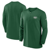 New York Jets 2023 Sideline Performance Long Sleeve Tri-Blend Quarter-Zip Top | NFL New