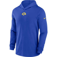 Los Angeles Rams Sideline Performance Long Sleeve Hoodie T-Shirt | NFL Outlet
