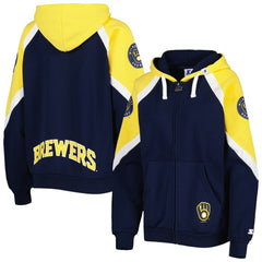 Milwaukee Brewers Starter Women's Hail Mary Full-Zip Hoodie - MLB Hoodies