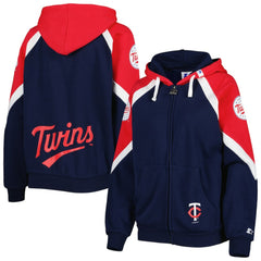 Minnesota Twins Starter Women's Hail Mary Full-Zip Hoodie - MLB Hoodies