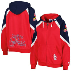St. Louis Cardinals Starter Women's Hail Mary Full-Zip Hoodie - MLB Hoodies