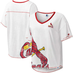 St. Louis Cardinals Starter Women's Perfect Game V-Neck T-Shirt - MLB T-shirts