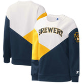Milwaukee Brewers Starter Women's Shutout Pullover Sweatshirt - MLB Pullover