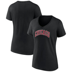 Black Chicago Bulls Women's Alternate Logo V-Neck T-Shirt sale | NBA