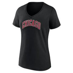 Black Chicago Bulls Women's Alternate Logo V-Neck T-Shirt sale | NBA