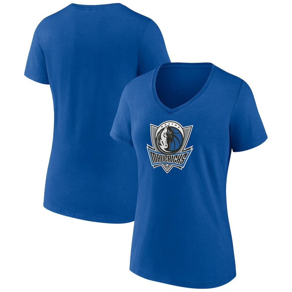 Royal Dallas Mavericks Women's Alternate Logo V-Neck T-Shirt sale | NBA