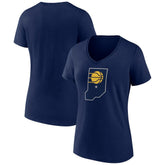Navy Indiana Pacers Women's Alternate Logo V-Neck T-Shirt | NBA