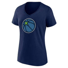 Navy Minnesota Timberwolves Women's Alternate Logo V-Neck T-Shirt | NBA