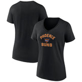 Black Phoenix Suns Women's Overtime Team V-Neck T-Shirt | NBA