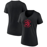 Black Toronto Raptors Women's Alternate Logo V-Neck T-Shirt | NBA