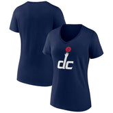 Navy Washington Wizards Women's Alternate Logo V-Neck T-Shirt | NBA