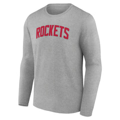 Gray Houston Rockets Alternate Logo Long Sleeve T-Shirt | NBA