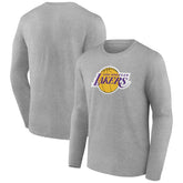 Gray Los Angeles Lakers Alternate Logo Long Sleeve T-Shirt | NBA