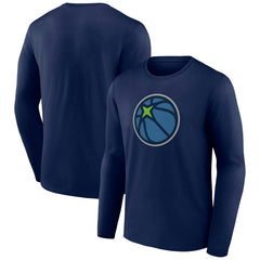Navy Minnesota Timberwolves Alternate Logo Long Sleeve T-Shirt | NBA