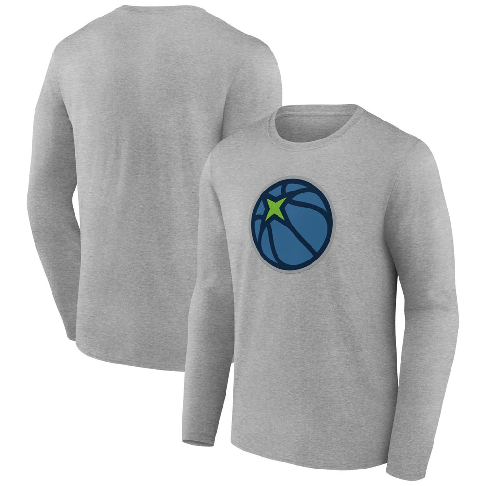 Gray Minnesota Timberwolves Alternate Logo Long Sleeve T-Shirt | NBA