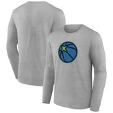 Gray Minnesota Timberwolves Alternate Logo Long Sleeve T-Shirt | NBA