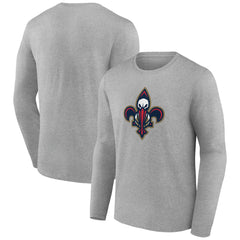Gray New Orleans Pelicans Alternate Logo Long Sleeve T-Shirt | NBA