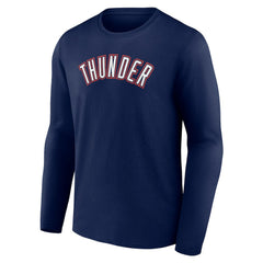Navy Oklahoma City Thunder Alternate Logo Long Sleeve T-Shirt | NBA