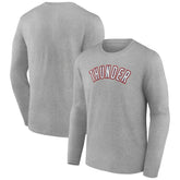 Gray Oklahoma City Thunder Alternate Logo Long Sleeve T-Shirt | NBA