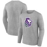 Gray Sacramento Kings Alternate Logo Long Sleeve T-Shirt | NBA