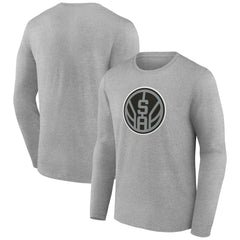 Gray San Antonio Spurs Alternate Logo Long Sleeve T-Shirt | NBA