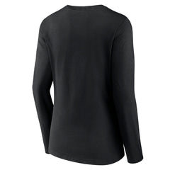 Black Milwaukee Bucks Women's Alternate Logo V-Neck Long Sleeve T-Shirt | NBA