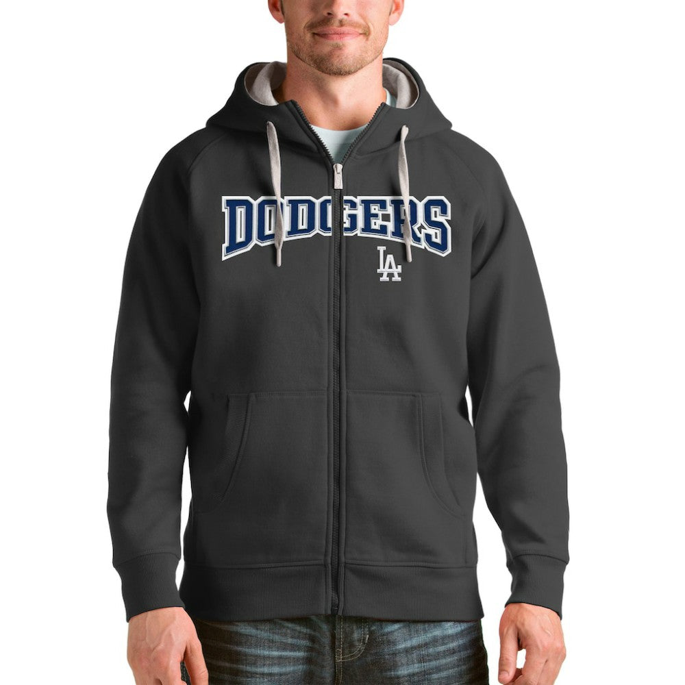 Los Angeles Dodgers Antigua Team Logo Victory Full-Zip Hoodie - MLB Hoodies