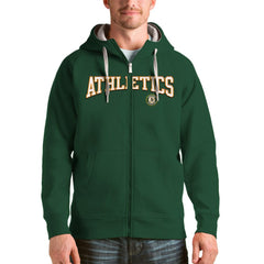 Athletics Antigua Team Logo Victory Full-Zip Hoodie - MLB Hoodies