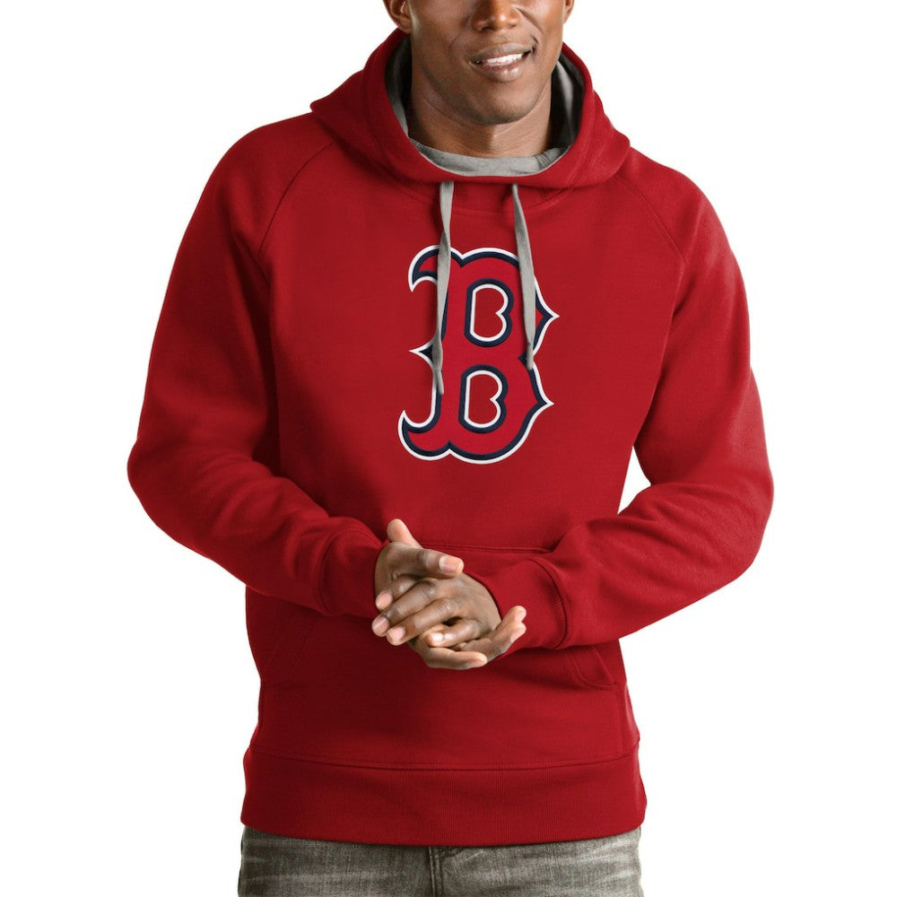 Boston Red Sox Antigua Victory Pullover Team Logo Hoodie - MLB Hoodies