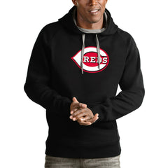 Cincinnati Reds Antigua Victory Pullover Team Logo Hoodie - MLB Hoodies