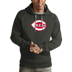 Cincinnati Reds Antigua Victory Pullover Team Logo Hoodie - MLB Hoodies