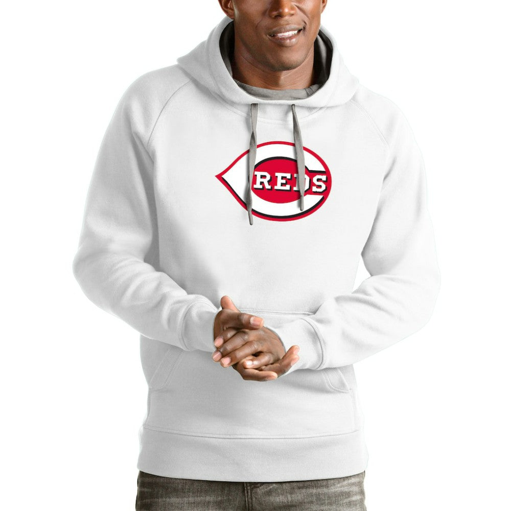 Cincinnati Reds Antigua Victory Pullover Team Logo Hoodie - MLB Hoodies