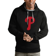 Philadelphia Phillies Antigua Victory Pullover Team Logo Hoodie - MLB Hoodies