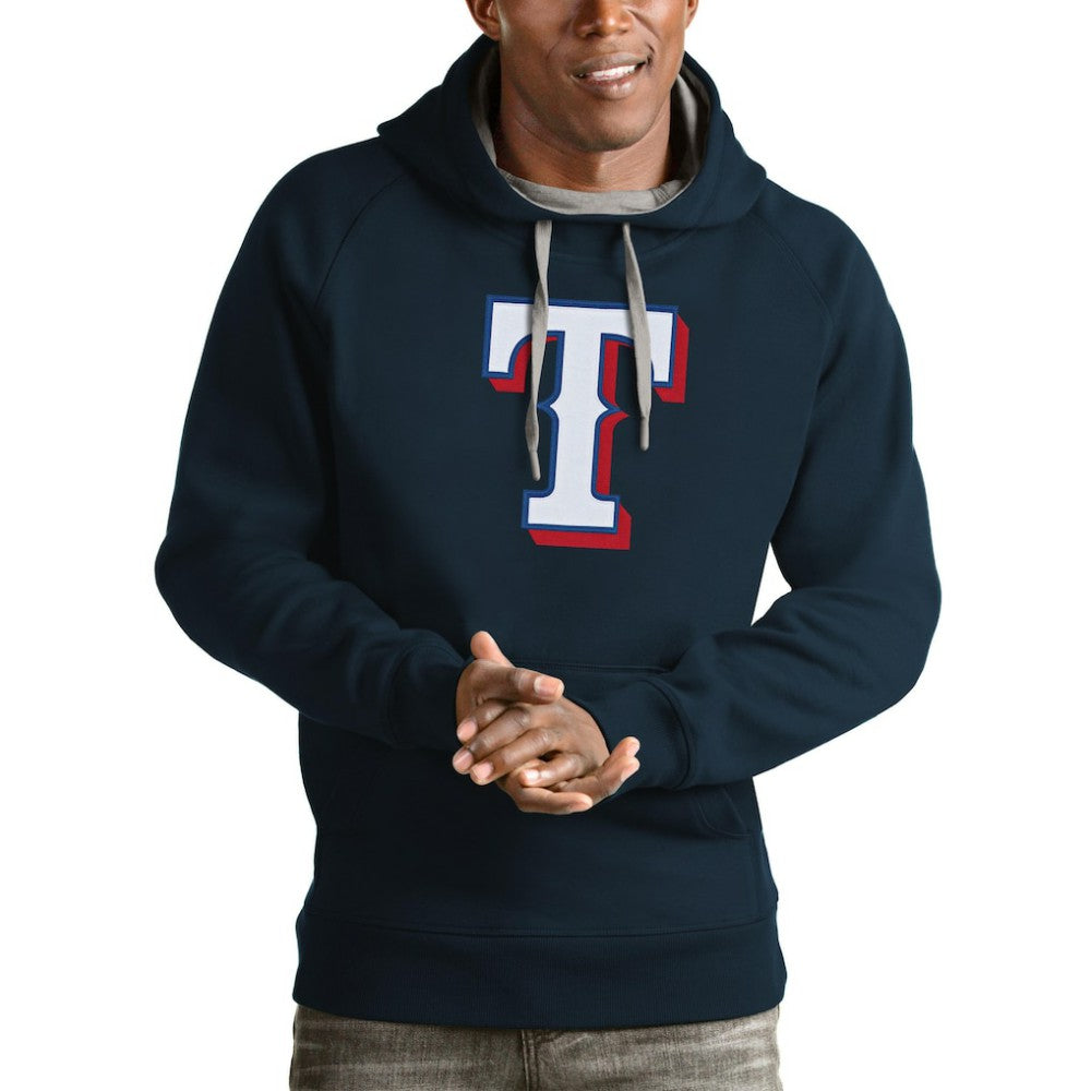 Texas Rangers Antigua Victory Pullover Team Logo Hoodie - MLB Hoodies