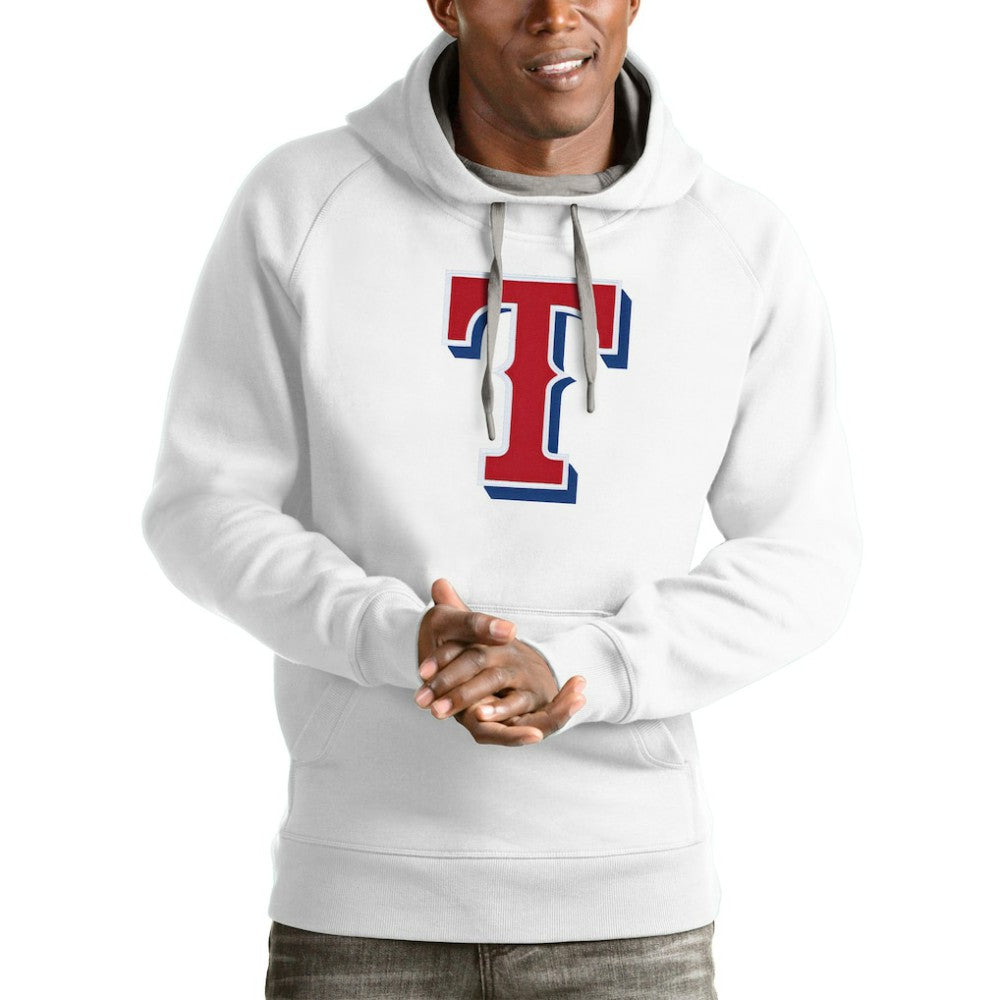 Texas Rangers Antigua Victory Pullover Team Logo Hoodie - MLB Hoodies