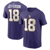 Minnesota Vikings Justin Jefferson Classic Player Name & Number T-Shirt | NFL Sale