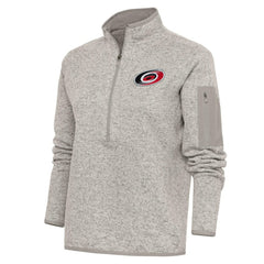 Carolina Hurricanes Antigua Women's Team Logo Fortune Quarter-Zip Jacket - NHL Jackets