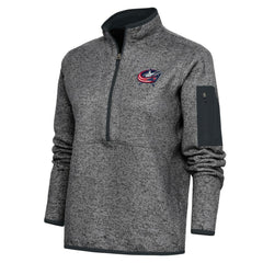 Columbus Blue Jackets Antigua Women's Team Logo Fortune Quarter-Zip Jacket - NHL Jackets