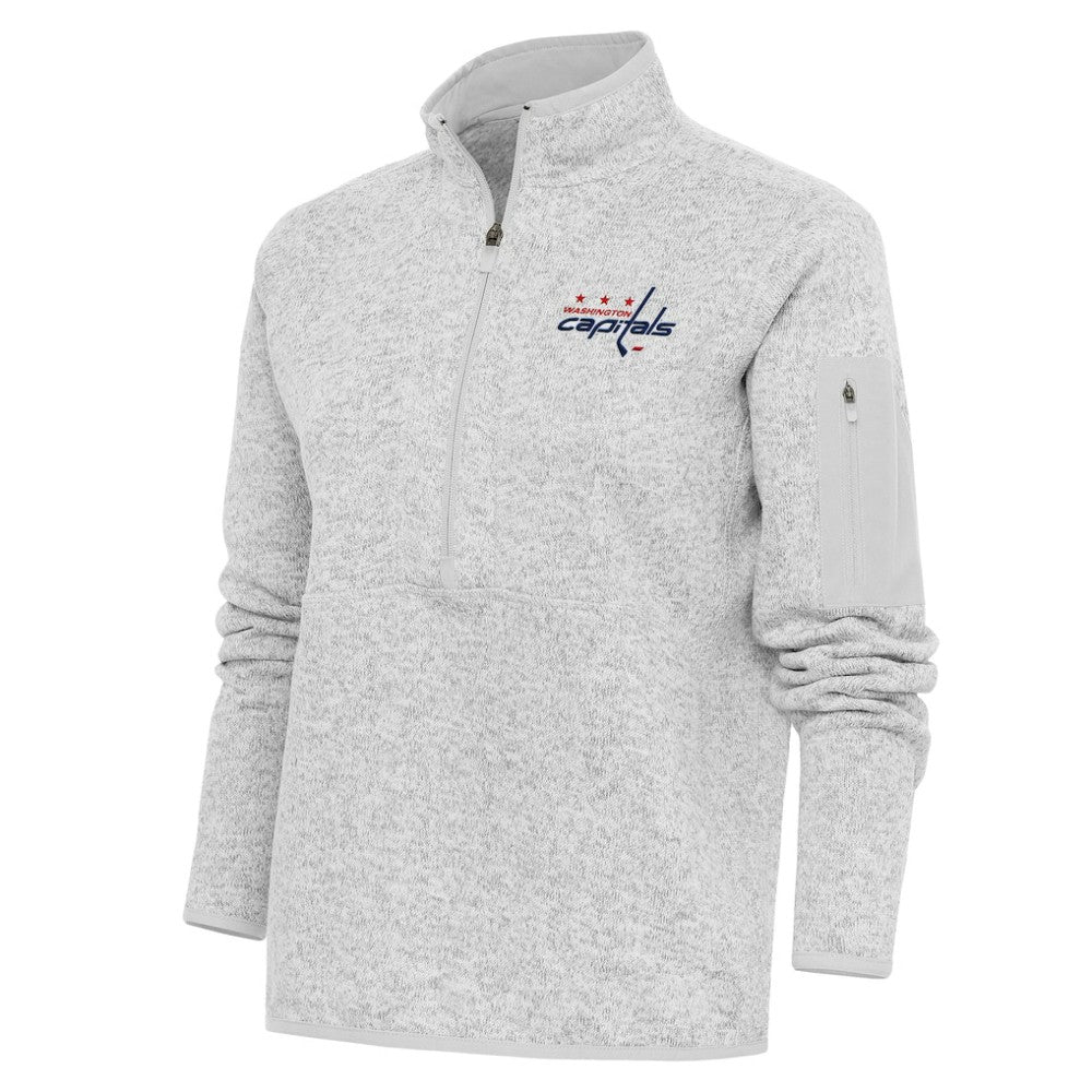 Washington Capitals Antigua Women's Team Logo Fortune Quarter-Zip Jacket - NHL Jackets