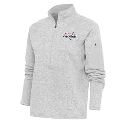 Washington Capitals Antigua Women's Team Logo Fortune Quarter-Zip Jacket - NHL Jackets