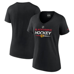 Chicago Blackhawks Fanatics Women's Authentic Pro V-Neck T-Shirt - NHL T-shirts