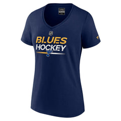 St. Louis Blues Fanatics Women's Authentic Pro V-Neck T-Shirt - NHL T-shirts