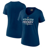 Seattle Kraken Fanatics Women's Authentic Pro V-Neck T-Shirt - NHL T-shirts
