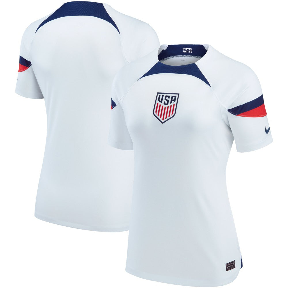 USMNT Women's 2022/23 Home Breathe Stadium Replica Blank Jersey