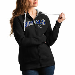 Kansas City Royals Antigua Women's Team Logo Victory Full-Zip Hoodie - MLB Hoodies