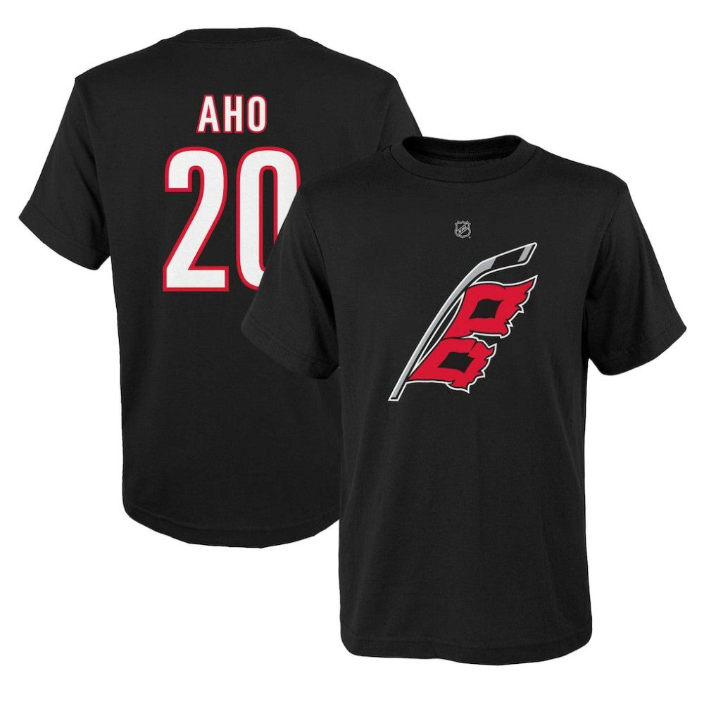 Sebastian Aho Carolina Hurricanes Youth Player Name & Number T-Shirt - NHL T-shirts